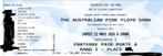 Australian Pink Floyd Show - 2 billets pour Dijon - 21 mars, Deux personnes, Mars, Rock of Poprock