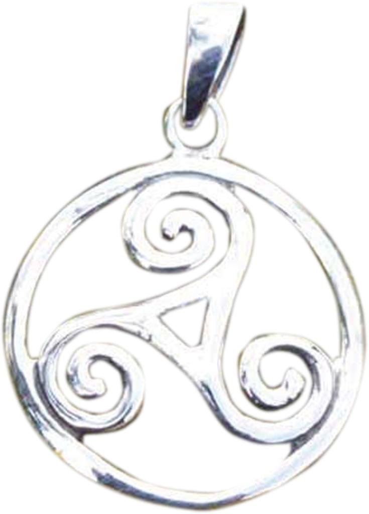 Pendentif « Triskel » en argent 925 neuf, Neuf, Autres représentations, Argent, Argent