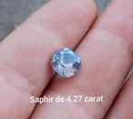 Saphir bleu traité, Bijoux, Sacs & Beauté, Comme neuf, Enlèvement ou Envoi