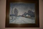 Schilderij winterlandschap, Moins de 50 cm, Enlèvement, Utilisé, Peinture