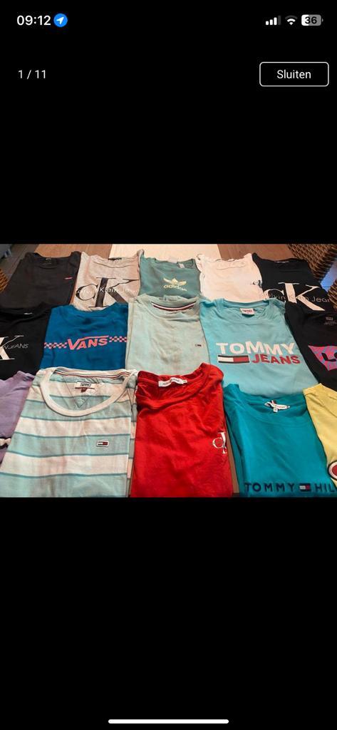 t shirts Tommy Jeans Calvin Klein Vans Adidas…, Kleding | Dames, T-shirts, Zo goed als nieuw, Maat 34 (XS) of kleiner, Ophalen of Verzenden