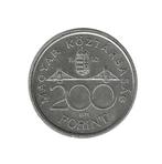 Hongarije, 200 Forint 1992 BP, National Bank., Ophalen of Verzenden, Hongarije, Losse munt, Zilver
