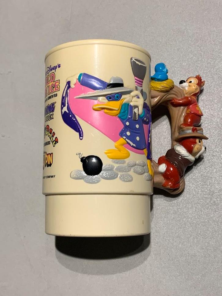 Tasse vintage de 1992 Walt Disney World on Ice Darkwing Duck, Collections, Disney, Comme neuf, Enlèvement ou Envoi