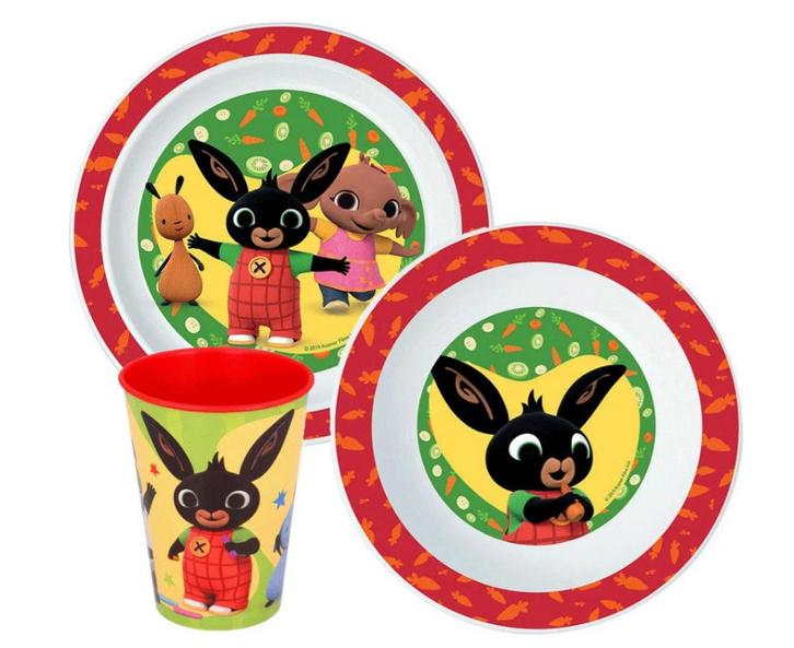 Bing Konijn Kinderservies met Beker - Magnetron, Kinderen en Baby's, Overige Kinderen en Baby's, Nieuw, Ophalen of Verzenden