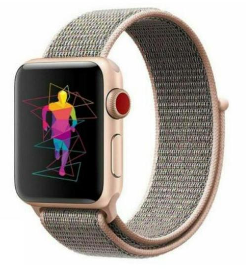 Devia Apple Watch Band - 44 mm Deluxe Sport3 Strap Pink Sand, Handtassen en Accessoires, Smartwatches, Nieuw, Ophalen of Verzenden