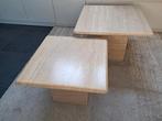 Salontafelset in Travertin, Huis en Inrichting, Tafels | Salontafels, Ophalen, Overige materialen, Gebruikt, 50 tot 100 cm