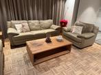 3-delige lederen beige salon (MAXDIVANI), 6 zitplaatsen., Ophalen, Zo goed als nieuw, Leer