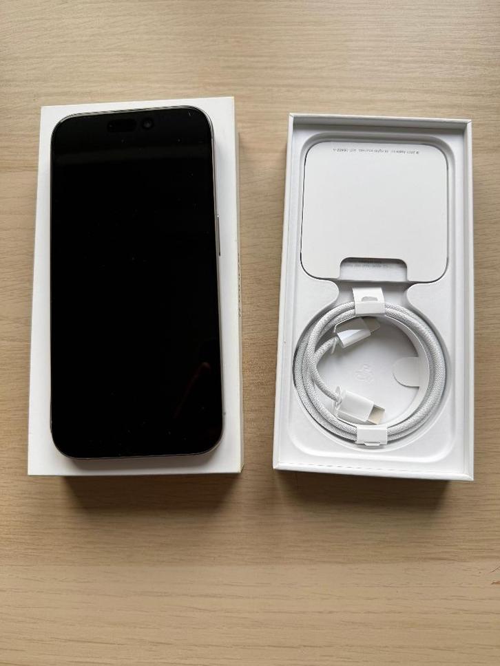 iPhone 15 Pro - Natural Titanium - 128GB, Telecommunicatie, Mobiele telefoons | Apple iPhone, Gebruikt, 128 GB, Zonder abonnement