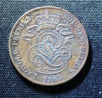 2 cent 1865 Leopold I beschikbaar voor biedingen