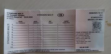 Doorgeef NMBS Standard Multi - 6 ritten - expires 28.02.2026 beschikbaar voor biedingen