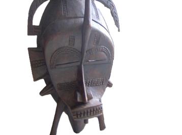 SENUFO Afrikaans Vogelmasker met calao (neushoornvogel) -  beschikbaar voor biedingen