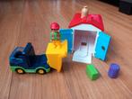 Playmobil 1.2.3 - Werknemer met vrachtwagen en garage, Ophalen, Zo goed als nieuw