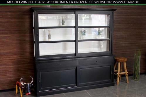 Nieuwe teak kasten - buffetkast en vitrinekast bij TEAK2, Huis en Inrichting, Kasten | Vitrinekasten, Nieuw, Met lade(s), Met deur(en)