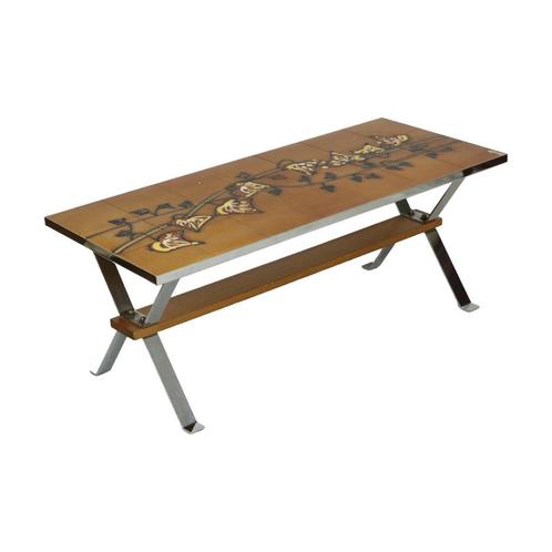 Vintage Keramische Salontafel Tegeltafel Adri Belarti Sevent, Verzamelen, Retro, Huis en Inrichting, Ophalen