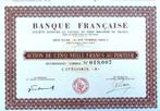 Banque Française  1961, Enlèvement ou Envoi, 1950 à 1970, Action