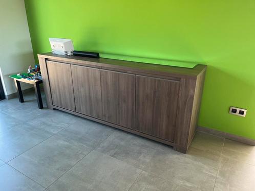 Dressoir, barkast, eettafel, 6 stoelen en spiegel, Huis en Inrichting, Complete eetkamers, Gebruikt, 4 tot 6 stoelen, Ophalen