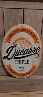 Reclamebord Ducasse Triple bier, Verzamelen, Biermerken, Ophalen of Verzenden, Nieuw, Reclamebord, Plaat of Schild, Overige merken