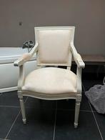 Oude klassieke / brocante / barok stoel, creme wit, Ophalen, Gebruikt, Wit, Eén