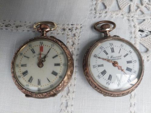 2 antieke dames zakhorloge, zakuurwerk, begin 1900, Handtassen en Accessoires, Horloges | Antiek, Zakhorloge, Ophalen of Verzenden