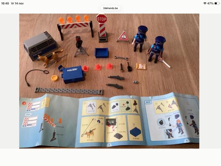 Playmobil wegversperring 6924, Kinderen en Baby's, Speelgoed | Playmobil, Zo goed als nieuw, Complete set, Ophalen of Verzenden