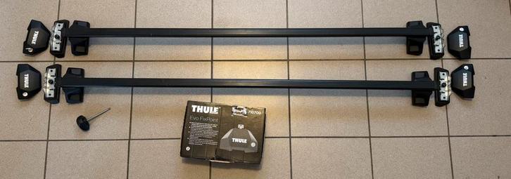 Thule dakdrager Evo Fix Point + Thule squarebars, Auto diversen, Dakdragers, Zo goed als nieuw, Ophalen