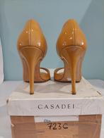 723C* Casadei - sexy okerkleurige pumps met peeptoe (37,5), Pumps, Overige kleuren, Verzenden, Gedragen