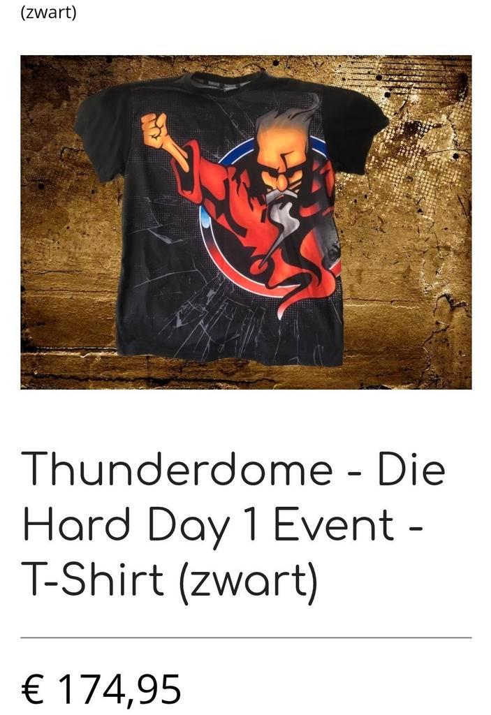 Thunderdome - Die Hard Day 1 Event - T-Shirt (zwart), Kleding | Heren, T-shirts, Ophalen of Verzenden