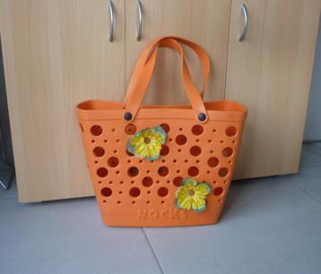 Oranje stevige watervaste rubberen shopper draagtas Nocks beschikbaar voor biedingen