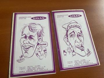 2 stickers Lilan: Wielrenners Bruyere en Van Impe- Nesten beschikbaar voor biedingen