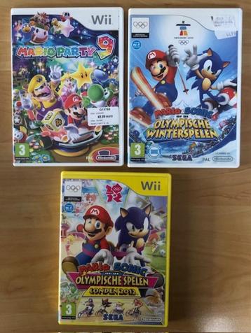 3 GAMES voor wii : 15 € /stuk beschikbaar voor biedingen