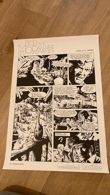 Coria Bob Morane affiche 1980 hebdomadaire Tintin, Enlèvement ou Envoi, Tintin, Neuf