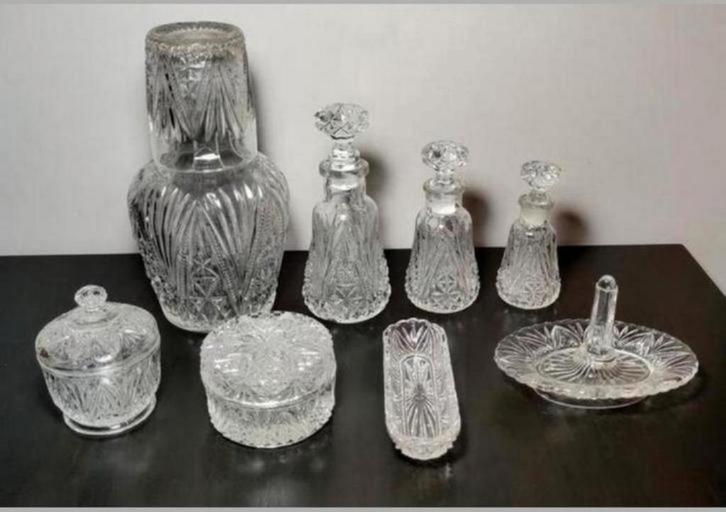 Art-nouveau parfumset Brockwitz catalogus 1915, Antiek en Kunst, Antiek | Glaswerk en Kristal, Ophalen of Verzenden