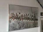 Grote Ingelijste Print - 'Lunch atop a Skyscraper', Ophalen, 50 tot 75 cm, Zo goed als nieuw, 100 tot 125 cm
