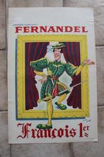 filmaffiche Fernandel François premier filmposter, Collections, Enlèvement ou Envoi, Rectangulaire vertical, A1 jusqu'à A3, Comme neuf