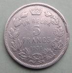 1931 5 francs Un Belga PB, Postzegels en Munten, Verzenden, Metaal, Losse munt