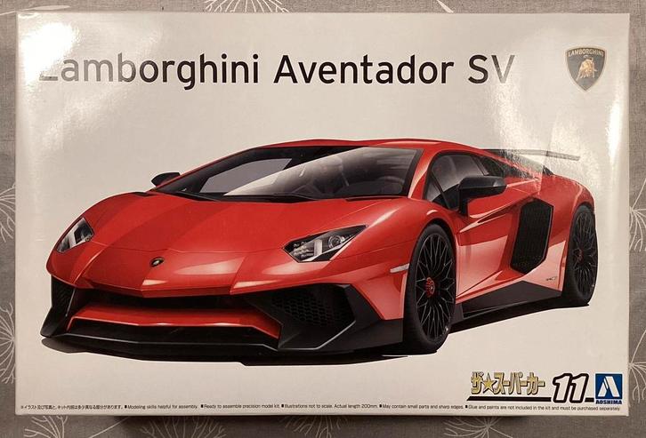 Aoshima Lamborghini Aventador SV modelbouw kit, Hobby en Vrije tijd, Modelbouw | Auto's en Voertuigen, Zo goed als nieuw, Ophalen of Verzenden