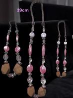 lange ketting roze 39cm tweedehands, Handtassen en Accessoires, Kettingen, Verzenden, Zo goed als nieuw, Roze, Overige materialen