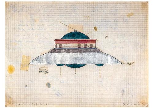 Panamarenko - Studie magnetische proporties (1982), Antiek en Kunst, Kunst | Litho's en Zeefdrukken, Ophalen of Verzenden