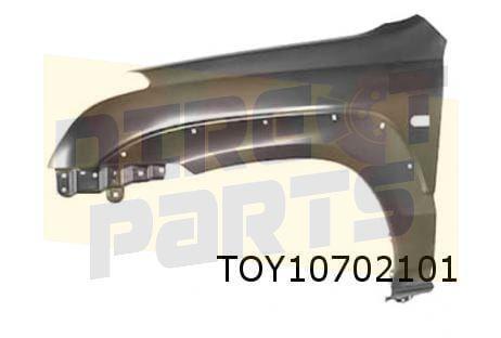 Toyota Land Cruiser 120 voorscherm Links (bij spatbordverbre, Auto-onderdelen, Carrosserie, Spatbord, Toyota, Nieuw, Verzenden