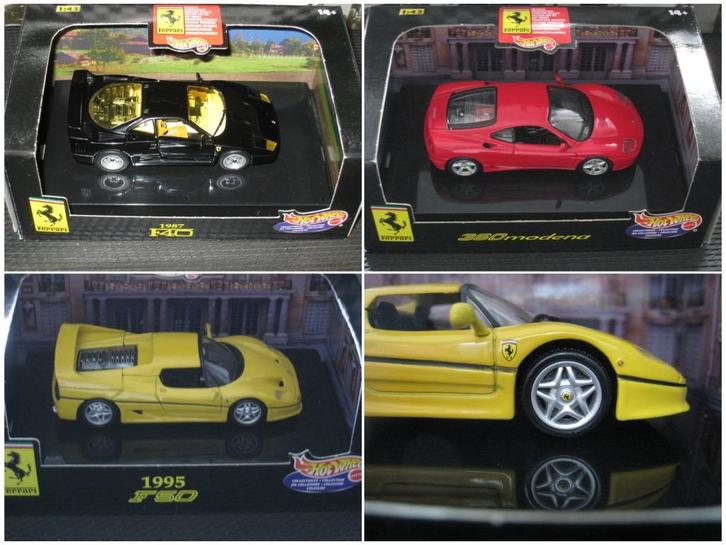 FERRARI 1:43 - 14 stuks voor € 75 samen of kan ook per stuk., Hobby en Vrije tijd, Modelauto's | 1:43, Zo goed als nieuw, Auto