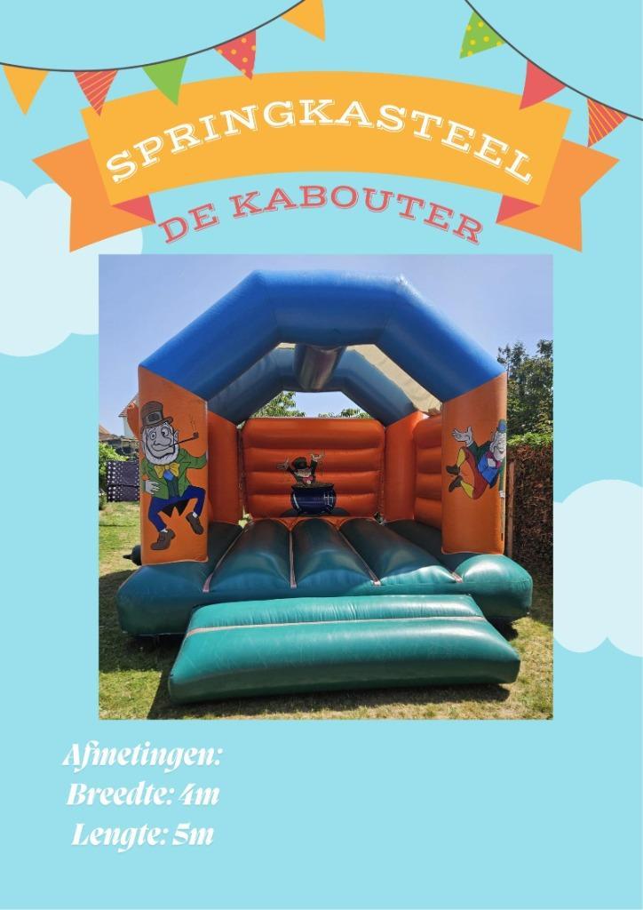 Springkasteel de kabouter te huur, Hobby en Vrije tijd, Feestartikelen | Verhuur, Zo goed als nieuw, Ophalen