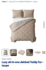 Lady all-in one dekbed Teddy fur, taupe, Ophalen of Verzenden, Nieuw, Tweepersoons, Deken of Dekbed