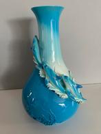 Vaas met dolfijnen, Ophalen of Verzenden, Zo goed als nieuw, Blauw, Minder dan 50 cm
