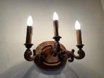 wandverlichting, Maison & Meubles, Lampes | Appliques, Bois, Enlèvement, Utilisé, Antiek