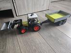 Bruder Claas tractor met voorlader en kiepaanhanger, Kinderen en Baby's, Speelgoed |Speelgoedvoertuigen, Ophalen, Zo goed als nieuw
