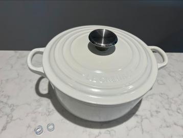 Le Creuset braadpan wit 20 cm heel goede staat beschikbaar voor biedingen