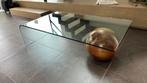 Salontafel modern design glas en hout, Huis en Inrichting, Tafels | Salontafels, Ophalen, Gebruikt, 100 tot 150 cm, 50 tot 100 cm