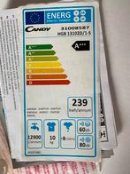 Wasmachine A+++ Candy 10kg, Ophalen, 1200 tot 1600 toeren, Zo goed als nieuw, Voorlader
