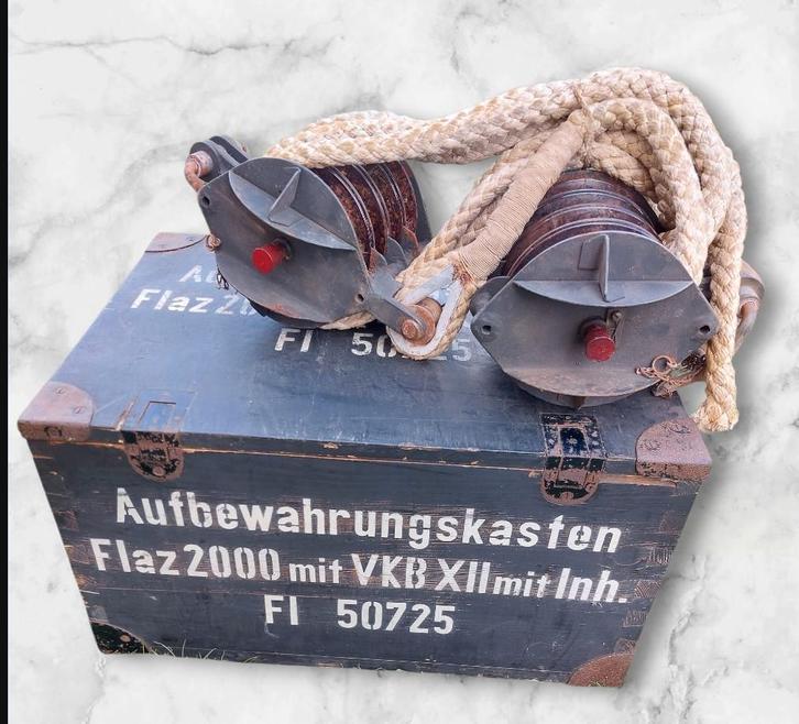 Duitse WO2 Luftwaffe Hoisting Gear Set Flaschenzug, Verzamelen, Militaria | Tweede Wereldoorlog, Ophalen