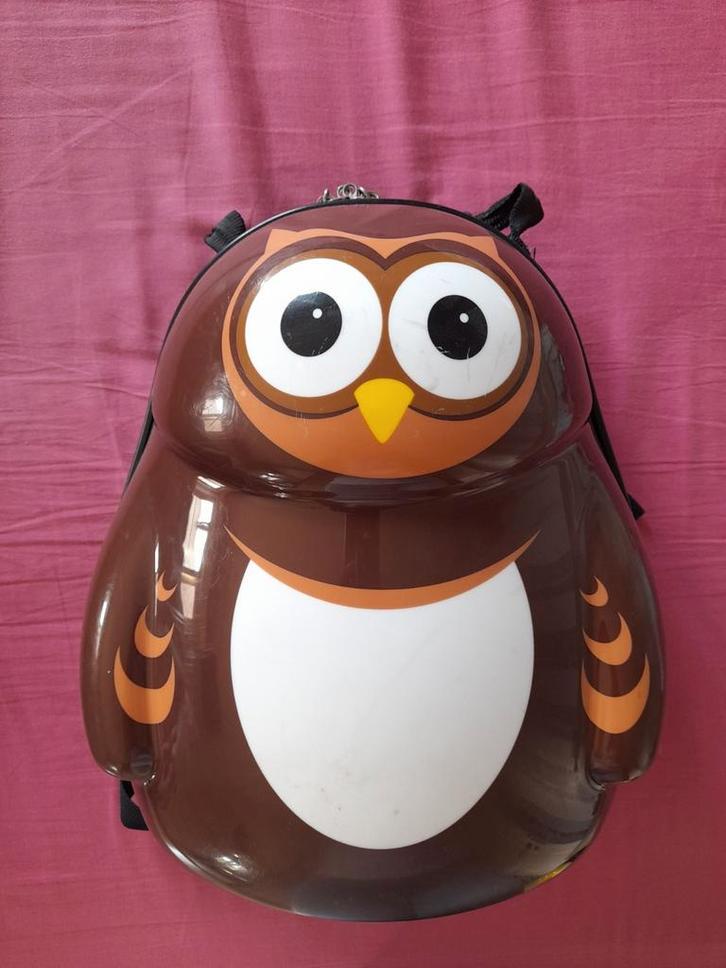 Harde rugzak bruine uil Cuties, Handtassen en Accessoires, Tassen | Rugtassen, Gebruikt, Overige merken, Ophalen of Verzenden
